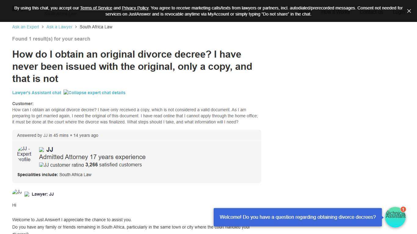 How do I obtain an original divorce decree? I have never been issued with the original, only a copy, and that is not